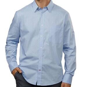 Tommy Hilfiger Mens Stretch Dress Shirt Regular Fit Blue Wrinkle Free XXL NWT
